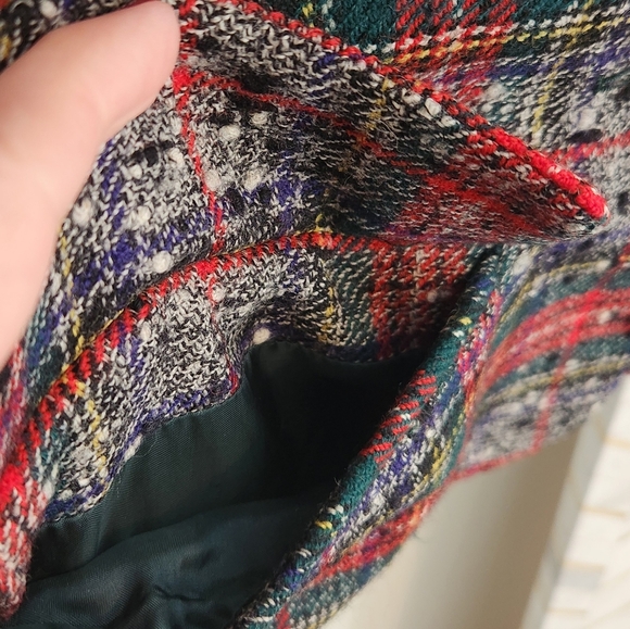 YSL Saint Laurent Rive Gauche Paris Vintage Tartan Tweed Blazer 1970s Euc - Picture 10 of 16